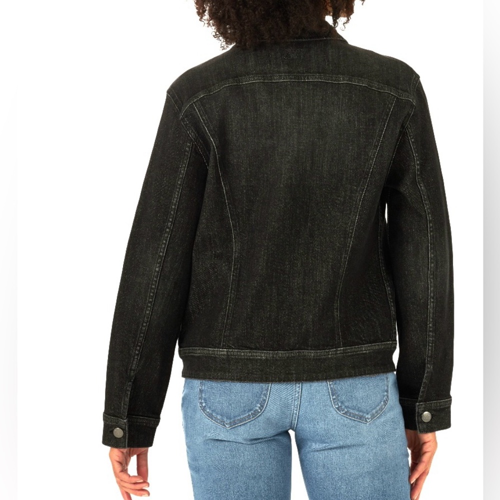 NEW Lee Women's Sz XXL Heritage Premium Stretch Classic Fit Black Denim Jacket - Picture 2 of 12